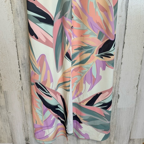 Label Rail x WhatSmitaFound Button Front Printed Multicolor Maxi Dress Size 12 - Picture 7 of 13